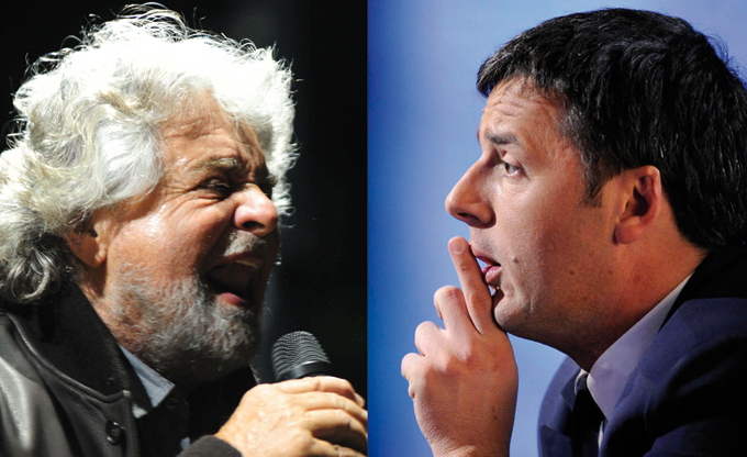 Governo: squadra pronta in 2 giorni, lunedi’ la fiducia. Grillo e Renzi, scontro al vetriolo